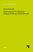 Cover-Bild zum Titel 'Systematisches Handlexikon zu Kants Kritik der reinen Vernunft' von 'Heinrich Ratke'