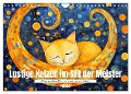 Lustige Katzen im Stil der Meister (Wandkalender 2024 DIN A4 quer), CALVENDO Monatskalender - Kerstin Waurick