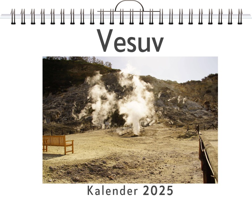 Vesuv - (Wandkalender 2025, Kalender DIN A4 quer, Monatskalender im Querformat mit Kalendarium, das perfekte Geschenk) - Finn Hofmann