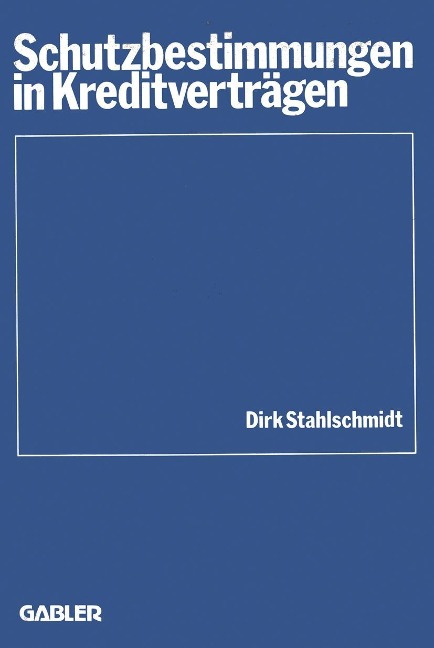 Schutzbestimmungen in Kreditverträgen - Dirk Stahlschmidt