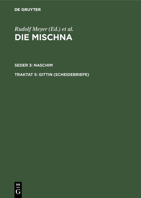 Gittin (Scheidebriefe) - 