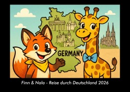Cover-Bild zum Titel 'Finn & Nala - Reise durch Deutschland 2026 Fotokalender DIN A3' von 'Kevin Heber, Tobias Schmitt'