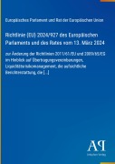 Cover-Bild zum Titel 'Richtlinie (EU) 2024/927 des Europäischen Parlaments und des Rates vom 13. März 2024' von 'Europäisches Parlament und Rat der Europäischen Union'