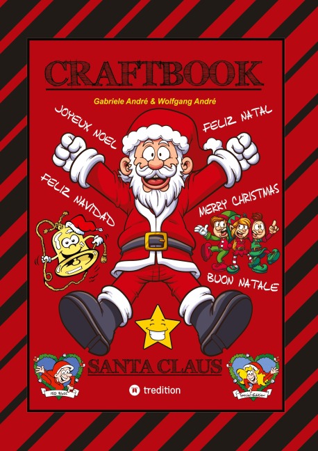 CRAFTBOOK - 150 SEITEN TOLLE WEIHNACHTLICHE MOTIVE - LUSTIGE AUFGABEN - KNIFFLIGE RÄSTEL - WEIHNACHTSMÄNNER - CHRISTMAS - Wolfgang André, Gabriele André