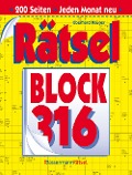 Cover-Bild zum Titel 'Rätselblock 316 (5 Exemplare à 2,99 EUR)' von 'Eberhard Krüger'