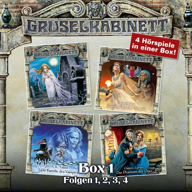 Gruselkabinett - Folgen 1, 2, 3, 4 - J. S. Lefanu, A. K. Tolstoi, Gaston Leroux, Bram Stoker