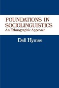 Cover-Bild zum Titel 'Foundations in Sociolinguistics' von 'Dell Hymes'