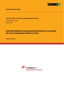 Cover-Bild zum Titel 'Politische Mobilisierung und Kontrollstrukturen innerhalb der Guomindang-Herrschaft in China' von 'Anselm Houswitschka'
