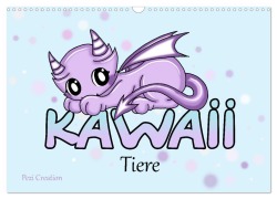 Cover-Bild zum Titel 'niedliche Kawaii Tiere (Wandkalender 2026 DIN A3 quer), CALVENDO Monatskalender' von 'Pezi Creation Petra Haberhauer'