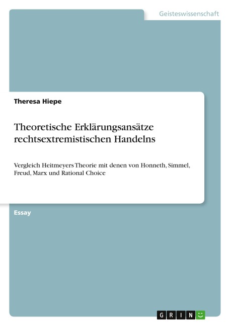 Theoretische Erklärungsansätze rechtsextremistischen Handelns - Theresa Hiepe