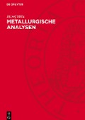 Metallurgische Analysen - József Mika