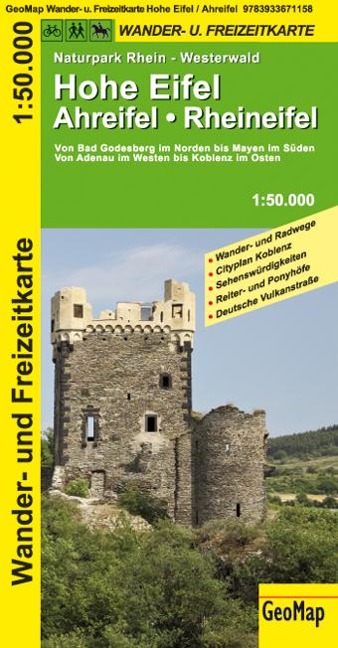 Hohe Eifel - Ahreifel - Rheineifel 1 : 50 000. Wander- und Freizeitkarte - 