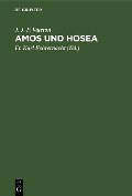 Cover-Bild zum Titel 'Amos und Hosea' von 'J. J. P. Valeton'