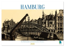 Cover-Bild zum Titel 'Hamburg: Die Hafenstadt auf historischen Stichen (Tischkalender 2026 DIN A5 quer), CALVENDO Monatskalender' von 'Calvendo Calvendo'