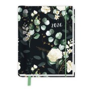 Trötsch Taschenkalender A6 Wire-O Motiv Blumen 2026 mit Postkarten - 