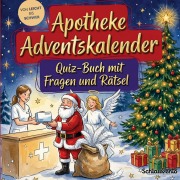 Cover-Bild zum Titel 'Apotheke-Adventskalender: Quiz-Buch mit Fragen und Rätsel' von 'Schlauvento Interactive'