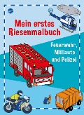 Cover-Bild zum Titel 'Mein erstes Riesenmalbuch. Feuerwehr, Müllauto und Polizei' von 'Birgitta Nicolas'