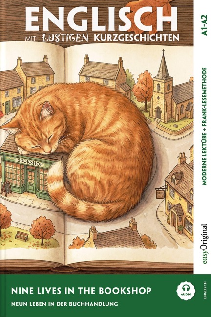 Englisch lernen mit lustigen Kurzgeschichten (A1-A2) - Nine Lives in the Bookshop (+ Audio-Online) - Emily Carroway