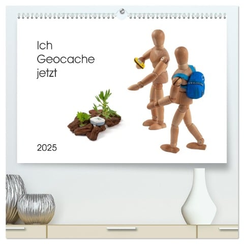 Ich Geocache jetzt (hochwertiger Premium Wandkalender 2025 DIN A2 quer), Kunstdruck in Hochglanz - Kerstin Waurick