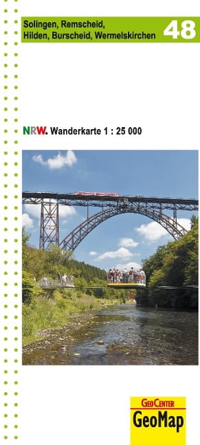 NRW Wanderkarte 48 Solingen, Remscheid, Hilden, Burscheid, Wermelskirchen 1 : 25 000