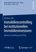 Cover-Bild zum Titel 'Immobiliencontrolling bei institutionellen Immobilieninvestoren' von 'Matthias Eder'