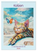 Cover-Bild zum Titel 'Katzen im expressionistischen Stil (Wandkalender 2026 DIN A4 hoch), CALVENDO Monatskalender' von 'Liselotte Brunner-Klaus'