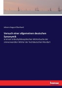 Cover-Bild zum Titel 'Versuch einer allgemeinen deutschen Synonymik' von 'Johann August Eberhard'