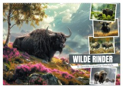 Wilde Rinder (Wandkalender 2026 DIN A2 quer), CALVENDO Monatskalender - Sabine Löwer