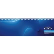 Cover-Bild zum Titel 'Tischquerkalender blau 2026 - 32x10,5 cm - 1 Woche auf 2 Seiten - Bürokalender mit Monatsübersichten - Stundeneinteilung 7 - 20 Uhr - 176-0015' von ''