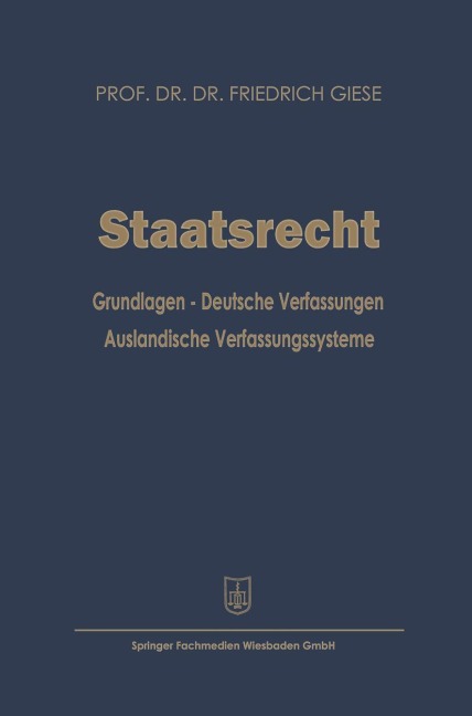 Staatsrecht - Friedrich Giese
