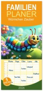 Familienplaner 2026 - Würmchen Zauber mit 5 Spalten (Wandkalender, 21 x 45 cm) CALVENDO - Dusanka Djeric