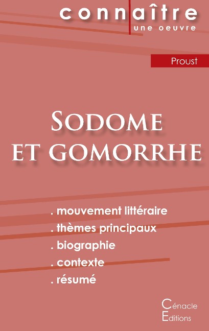 Fiche de lecture Sodome et Gomorrhe de Marcel Proust (Analyse littéraire de référence et résumé complet) - Marcel Proust