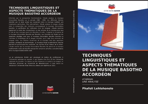 TECHNIQUES LINGUISTIQUES ET ASPECTS THÉMATIQUES DE LA MUSIQUE BASOTHO ACCORDÉON - Phafoli Lehlohonolo