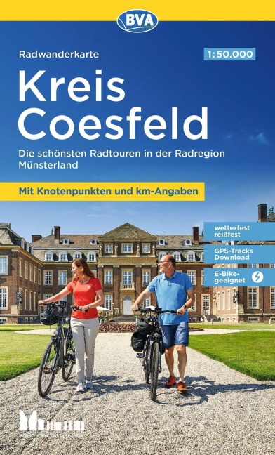 BVA Radwanderkarte Kreis Coesfeld mit Knotenpunkten 1:50.000 - 