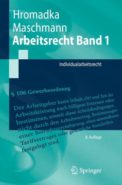 Arbeitsrecht Band 1 - Frank Maschmann, Wolfgang Hromadka