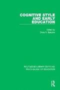 Cover-Bild zum Titel 'Cognitive Style in Early Education' von ''