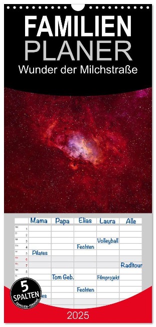 Familienplaner 2025 - Wunder der Milchstraße mit 5 Spalten (Wandkalender, 21 x 45 cm) CALVENDO - Markus A. R. Langlotz