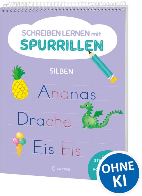 Schreiben lernen mit Spurrillen - Silben - 