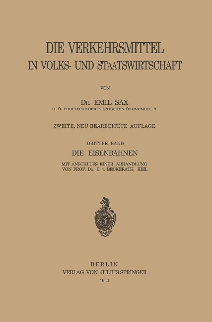 Die Eisenbahnen - Emil Sax