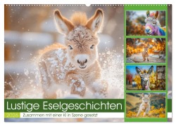 Cover-Bild zum Titel 'Lustige Eselgeschichten (Wandkalender 2026 DIN A2 quer), CALVENDO Monatskalender' von 'Steffen Gierok-Latniak'