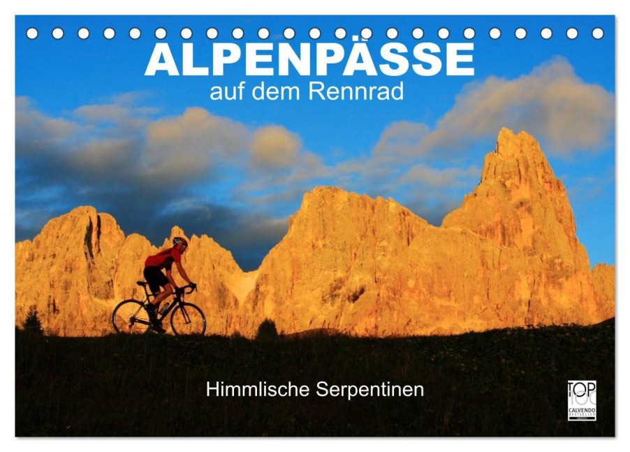 Alpenpässe auf dem Rennrad "Himmlische Serpentinen" (Tischkalender 2026 DIN A5 quer), CALVENDO Monatskalender - Matthias Rotter