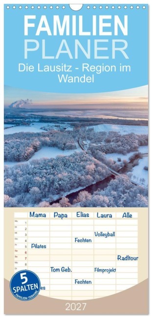 Familienplaner 2027 - Die Lausitz - Region im Wandel mit 5 Spalten (Wandkalender, 21 x 45 cm) CALVENDO - Martin Winzer
