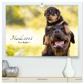Hunde 2024 - Treue Begleiter (hochwertiger Premium Wandkalender 2024 DIN A2 quer), Kunstdruck in Hochglanz - Janice Pohle
