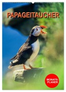 Cover-Bild zum Titel 'Papageitaucher Monatsplaner (Wandkalender 2026 DIN A2 hoch), CALVENDO Monatskalender' von 'Carola Vahldiek'