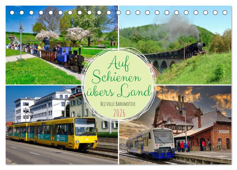 Auf Schienen übers Land (Tischkalender 2026 DIN A5 quer), CALVENDO Monatskalender - Klaus-Peter Huschka
