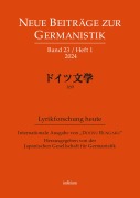 Cover-Bild zum Titel 'Neue Beiträge zur Germanistik, Band 23 / Heft 1 / 2024' von ''
