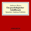 Cover-Bild zum Titel 'Ein psychologischer Schiffbruch' von 'Ambrose Bierce'