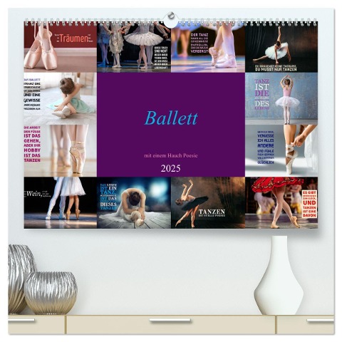 Ballett mit einem Hauch Poesie (hochwertiger Premium Wandkalender 2025 DIN A2 quer), Kunstdruck in Hochglanz - Susan Michel