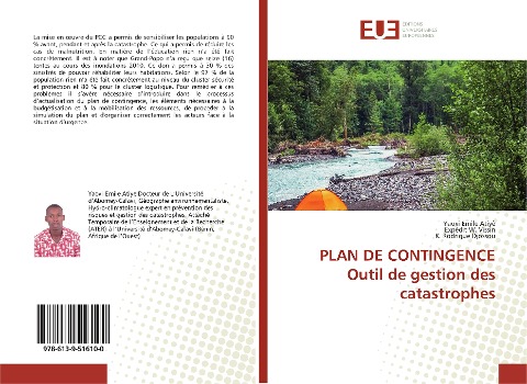 PLAN DE CONTINGENCE Outil de gestion des catastrophes - Yaovi Emile Atiyè, Expédit W. Vissin, K. Rodrigue Djossou