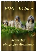 PON-Welpen - jeder Tag ein großes Abenteuer / Planer (Wandkalender 2025 DIN A2 hoch), CALVENDO Monatskalender - Peter Roder